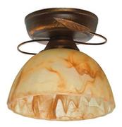 Lampy sufitowe - Lampex Lampa sufitowa B+M, złota, 60 W, 15x17 cm - miniaturka - grafika 1