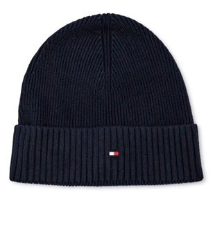 Tommy Hilfiger czapka zimowa beanie granatowy rozmiar uniwersalny