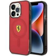 Etui i futerały do telefonów - Ferrari FEHMP14LURKR iPhone 14 Pro 6,1" czerwony/red hardcase Translucent Magsafe - miniaturka - grafika 1