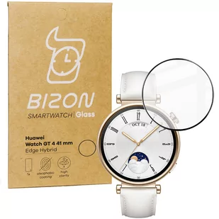 Szkło hybrydowe Bizon Glass Watch Edge Hybrid dla Huawei Watch GT 4 41 mm, czarne - Akcesoria do smartwatchy - miniaturka - grafika 1