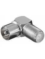 Wtyczki i adaptery - Goobay Goobay Wtyk adapter kątowy F IEC 12236 12236 - miniaturka - grafika 1