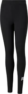 Legginsy - Puma Legginsy dla dzieci Puma ESS Logo Leggings czarne 587035 01 116cm - miniaturka - grafika 1