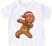 Koszulki dla dziewczynek - Koszulka z piernikiem w czapce mikołaja na święta santa73 - miniaturka - grafika 1