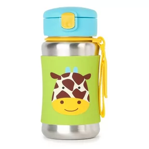 Skip Hop SkipHop Stalowy Bidon Żyrafa Zoo 252516 - Bidony dla dzieci - miniaturka - grafika 1