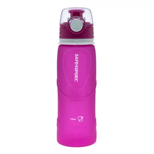 Safe4sport Butelka silikonowa składana 750 ml duża różowa - Shakery i bidony sportowe - miniaturka - grafika 1