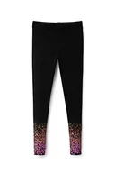 Legginsy - Desigual Dziewczęce legginsy Volga Bodystocking, czarne, XL - miniaturka - grafika 1