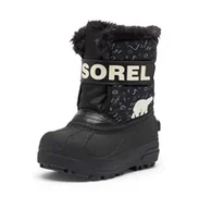 Śniegowce damskie - Sorel Snow Commander Dziecięce śniegowce, czarny (Czarny jasnoczerwony), 29 EU - miniaturka - grafika 1
