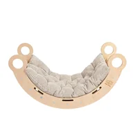 Łóżeczka i kojce - Small Dream Rocker Naturalne Drewno z Beżową Poduszką - miniaturka - grafika 1