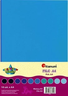 Titanum Filc A4 Tonacja niebieska 10 sztuk 345268 - Prace ręczne dla dzieci - miniaturka - grafika 1