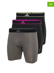 adidas Bokserki (3 pary) w kolorze szaro-czarnym - Majtki męskie - miniaturka - grafika 1