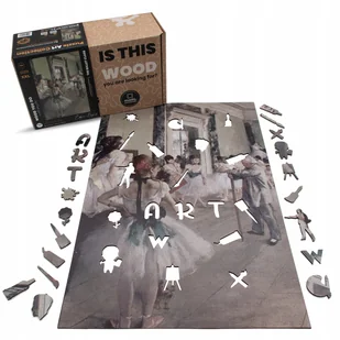 Puzzle drewniane LEKCJA TAŃCA Edgar Degas 700 el wyjątkowe kształty XXL - Puzzle - miniaturka - grafika 1