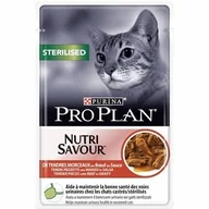 Mokra karma dla kotów - Purina Pro Plan Cat Sterilised wołowina saszetka 85g - miniaturka - grafika 1