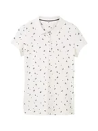 Koszulki i topy damskie - TOM TAILOR Damska koszulka polo, 32836 - Offwhite Navy Flower, M - miniaturka - grafika 1