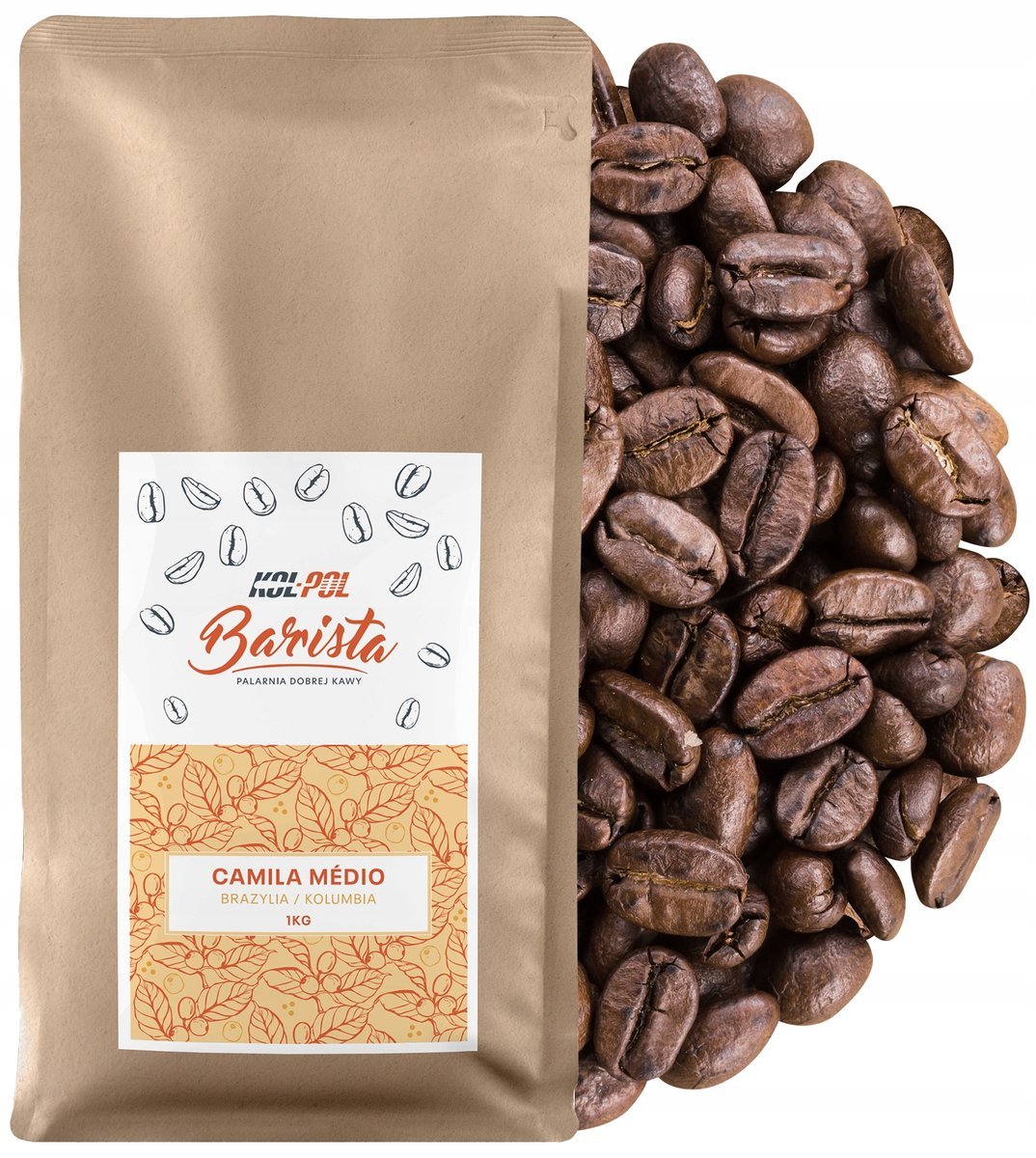 KAWA ZIARNISTA 1kg Kawa Arabica Świeżo Palona - Camila Medio x Kol-Pol