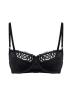 Biustonosze - Calvin Klein Biustonosz damski na fiszbinach Kobiety Sztuczne włókno czarny jednolity, 70A - miniaturka - grafika 1