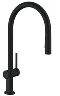 Baterie kuchenne - Hansgrohe M54 - Bateria zlewozmywakowa Talis z wyciąganą wylewką, EcoSmart, czarny mat 72842670 - miniaturka - grafika 1
