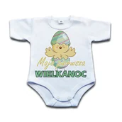Body dla niemowląt - BODY Moja pierwsza Wielkanoc - kurczak 68 kr - miniaturka - grafika 1