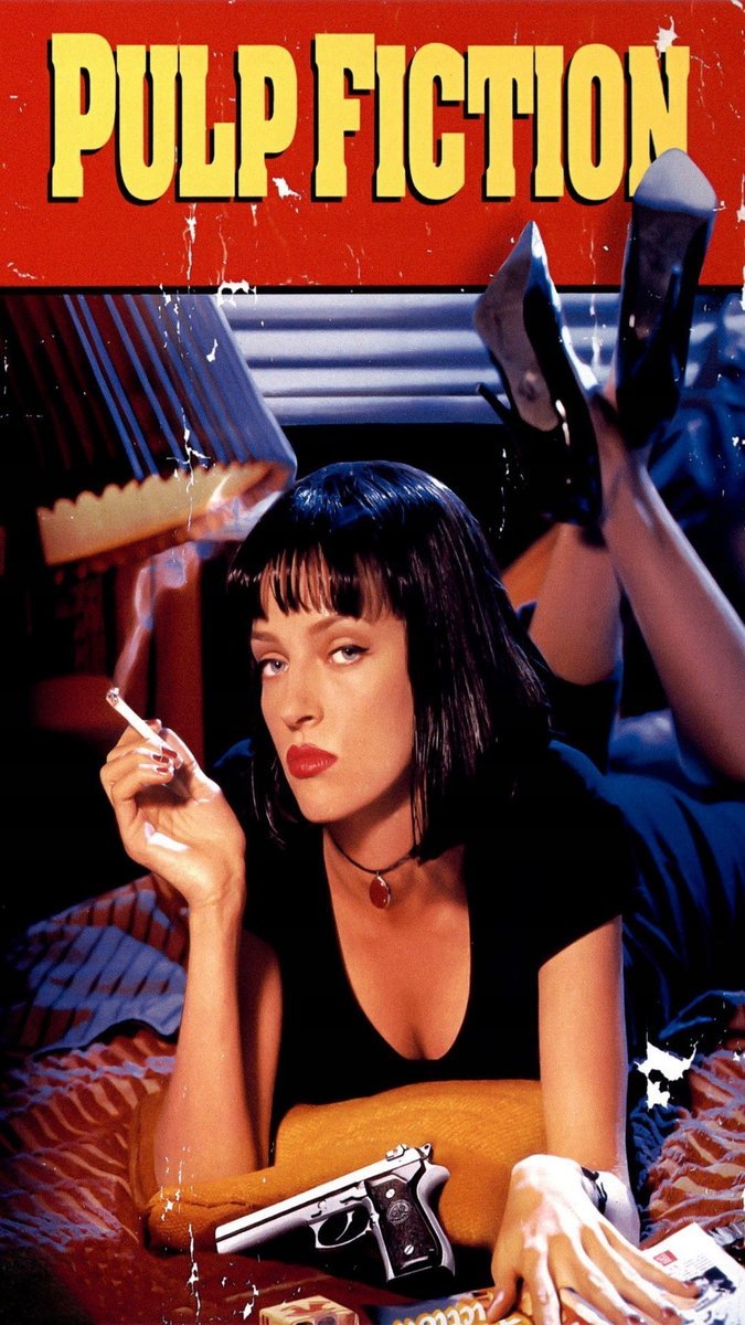 PODKŁADKA POD MYSZ Nadruk 22x18 cm Pulp Fiction - Uma Thurman Tekst Prezent