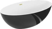 Wanny - Mexen Nike wanna wolnostojąca 175 x 100 cm, biała/czarna, przelew miedź szczotkowana - 54071751075-65 - miniaturka - grafika 1