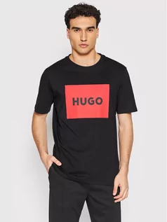 Koszulki męskie - Hugo T-Shirt Dulive222 50467952 Czarny Regular Fit - grafika 1