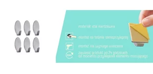 Wieszaki ścienne samoprzylepne 1336 - Wieszaki łazienkowe - miniaturka - grafika 1