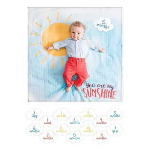 Lulujo Zestaw Kocyk + Karty My Sunshine - Koce i narzuty dla dzieci - miniaturka - grafika 2
