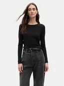 Bluzki damskie - Gap Bluzka 540609-03 Czarny Slim Fit - miniaturka - grafika 1