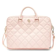 Torby na laptopy - Guess Quilted 4G Computer Bag - Torba na notebooka 15" / 16" (różowy) - miniaturka - grafika 1