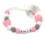 Akcesoria do smoczków - Silikonowa zawieszka do smoczka z imieniem ANIA - miniaturka - grafika 1