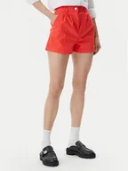 Spodenki damskie - Tommy Jeans Szorty materiałowe Claire DW0DW21643 Pomarańczowy Regular Fit - miniaturka - grafika 1