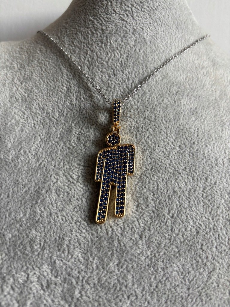 Naszyjnik wisiorek Billie Eilish bad guy Granatowy