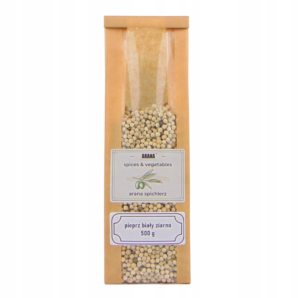 PIEPRZ BIAŁY ZIARNISTY NATURALNY DOSKONAŁA JAKOŚĆ 500G