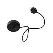 Lampy sufitowe - QAZQA Adapter do lampy wiszącej z okrągłą płytą montażową do szyny jednofazowej czarny - miniaturka - grafika 1