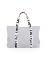 Torby i organizery dla mam - Childhome Torba Family Bag Signature szara - miniaturka - grafika 1