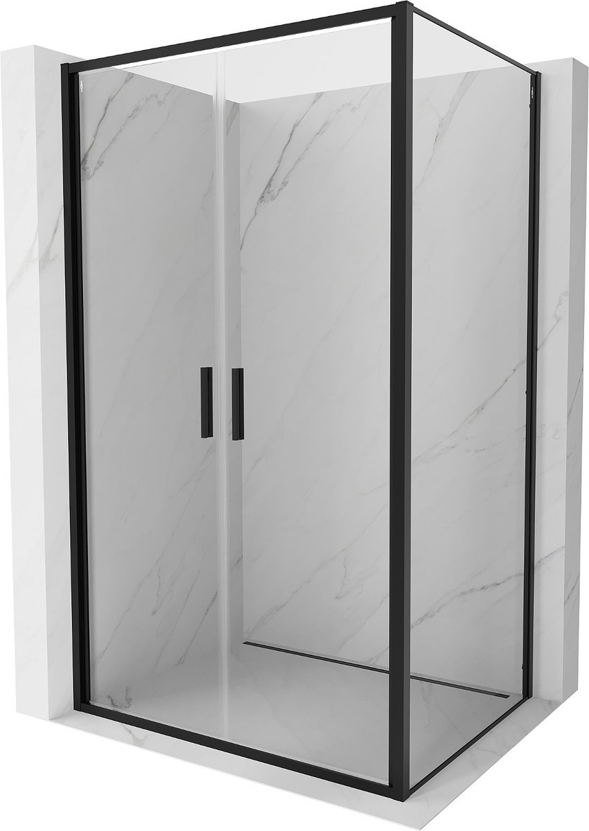 Mexen Exo kabina prysznicowa uchylna 120 x 95 cm, transparent, czarna - 814-120-095-70-00