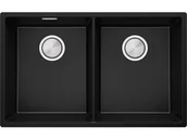 Zlewozmywaki - Primagran.pl Zlewozmywak kuchenny granitowy dwukomorowy bez ociekacza z dużymi komorami XXL Londyn 80 Twin Slim MLTKC-X0#N - miniaturka - grafika 1