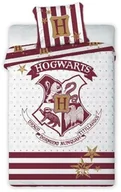 Pościel dla dzieci - Faro Pościel bawełniana 160x200 Harry Potter 004 Herb biała bordowa młodzieżowa poszewka 70x80 - miniaturka - grafika 1