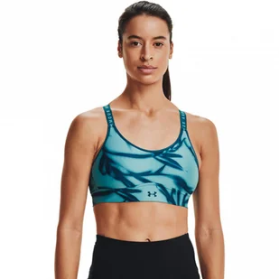 Biustonosz treningowy UNDER ARMOUR UA Infinity Mid Printed Bra - Bielizna sportowa damska - miniaturka - grafika 1
