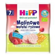 Desery dla dzieci - HiPP BIO Malinowe wafelki ryżowe po 7. miesiącu 30 g - miniaturka - grafika 1