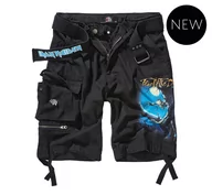 Spodnie męskie - spodnie bojówki krótkie IRON MAIDEN SAVAGE SHORTS - FEAR OF THE DARK black-5XL - miniaturka - grafika 1