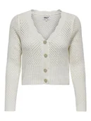 Swetry damskie - ONLY Kardigan w kolorze kremowym - miniaturka - grafika 1