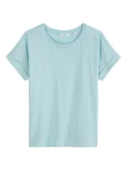 Koszulki i topy damskie - Marc O´Polo Koszulka w kolorze turkusowym - miniaturka - grafika 1