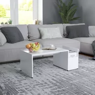 Ławy i stoliki kawowe - vidaXL vidaXL Stolik kawowy, biały, 90x45x35 cm, płyta wiórowa - miniaturka - grafika 1