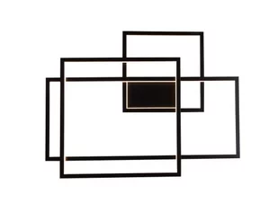 Maxlight Kinkiet Geometric W0233D czarna oprawa nowoczesna z funkcją ściemniania światła W0233D - Lampy ścienne - miniaturka - grafika 1