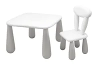 Stoliki dla dzieci - Stolik dla dzieci + krzesełko Luna Classic szary - miniaturka - grafika 1