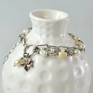 Bransoletki - Perły w srebrze - bransoletka - miniaturka - grafika 1