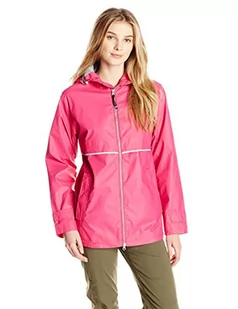 Charles River Apparel Damska kurtka przeciwdeszczowa New Englander Wind & Waterproof (Reg/Ext Sizes), Odblaskowy różowy, XXL - Kurtki damskie - miniaturka - grafika 1