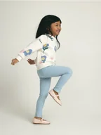 Spodnie i spodenki dla dziewczynek - Reserved - Legginsy z rozcięciami - jasnoniebieski - miniaturka - grafika 1