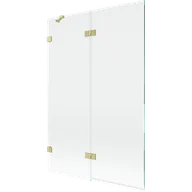 Parawany nawannowe - Mexen Lunar parawan nawannowy 2-skrzydłowy lewy 120 x 150 cm, transparent, złoty szczotkowany - 897-120-100-55-00-L - miniaturka - grafika 1
