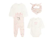 Komplety dla niemowląt - bellybutton bellybutton Komplet prezentowy niemowlęcy (śpioszki, koszulka, body, chustka), 1 komplet (56, Żółty) - miniaturka - grafika 1